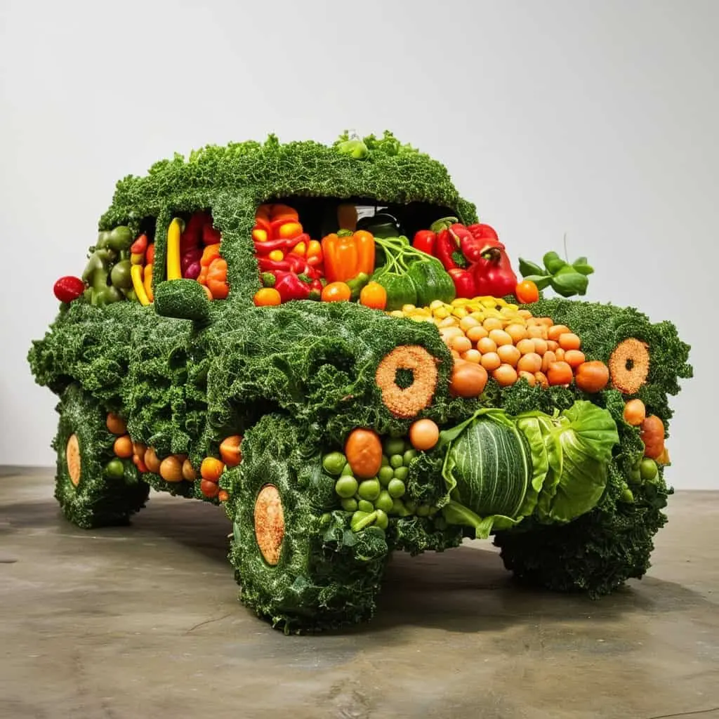 Example 6: a car made out of vegetables